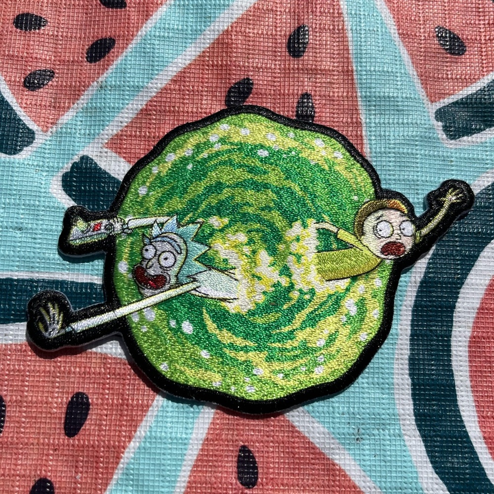Rick And Morty Iron On Portal Patch